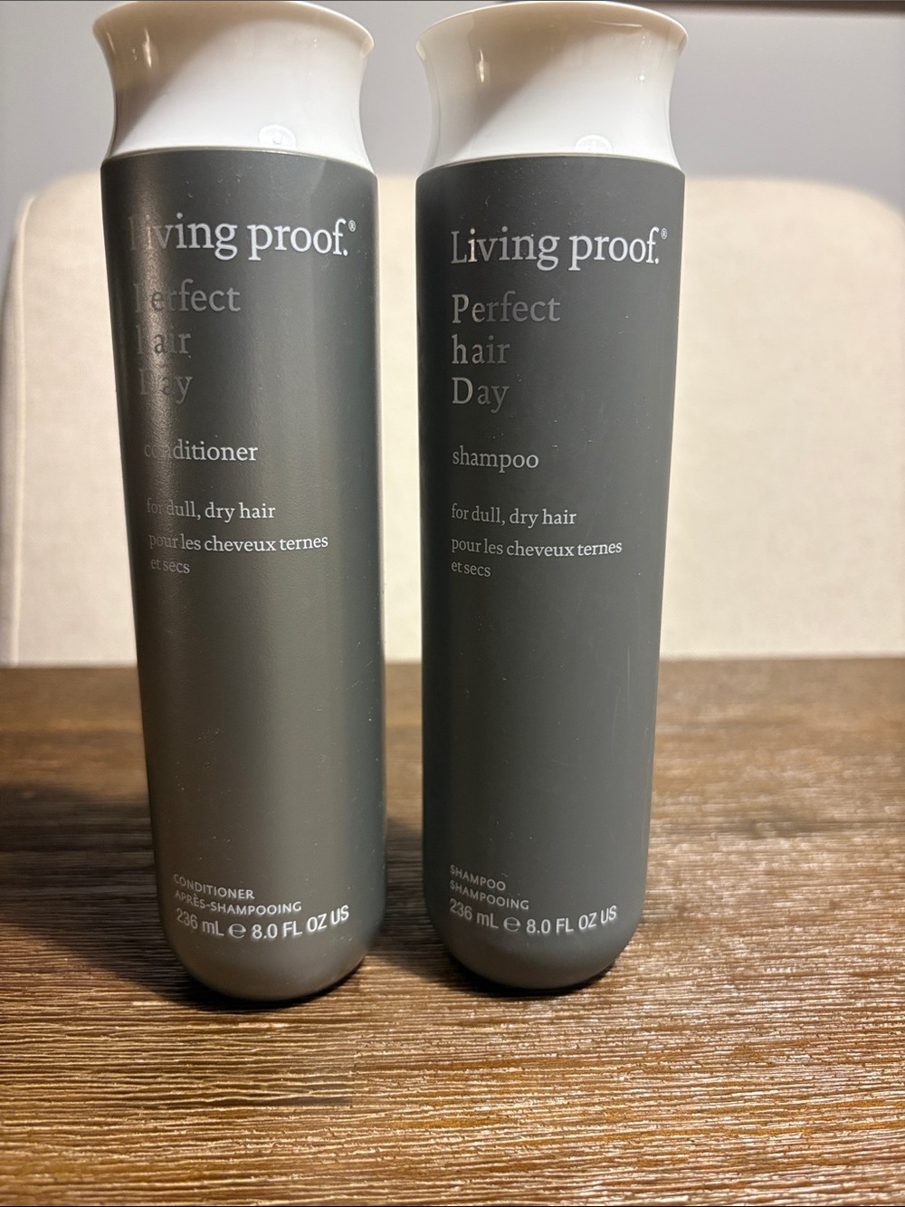 NEW Living Proof Perfect Hair Day Shampoo & Conditioner — Charcoal Gray